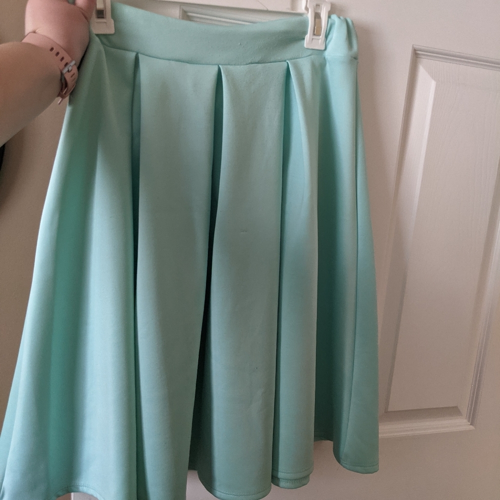 Teal Light Blue Flair skirt
